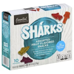 Essential Everyday Sharks Fruit Snacks - 8 oz