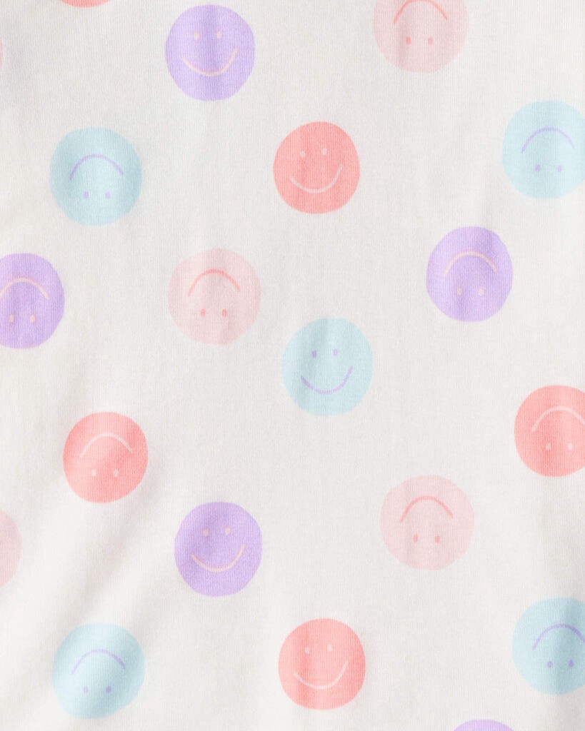 slide 3 of 3, Carter's Carters Girls Rainbow Print 100% Cotton Long-Sleeve 4-Piece Pajamas - White Multi 4, 4 pc