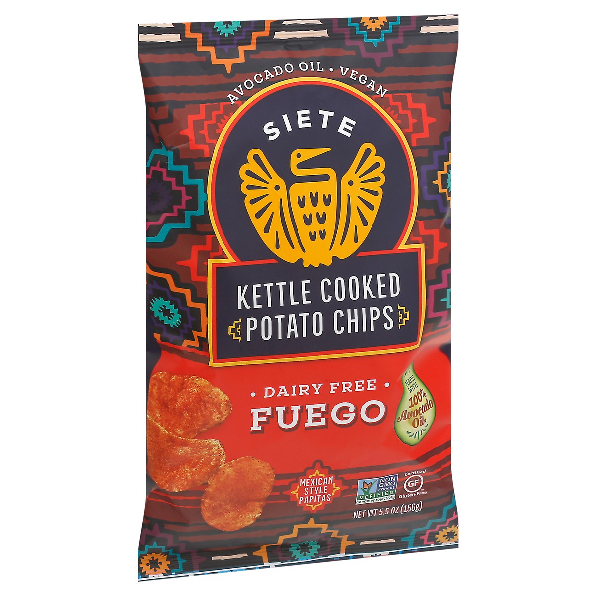slide 3 of 9, Siete Fuego Kettle Cooked Potato Chips - 5.5oz, 1 ct