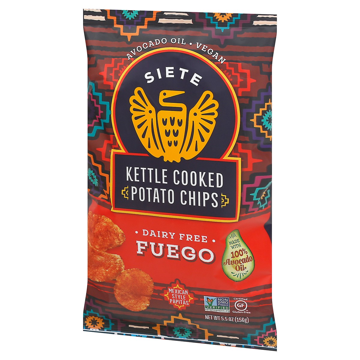 slide 4 of 9, Siete Fuego Kettle Cooked Potato Chips - 5.5oz, 1 ct