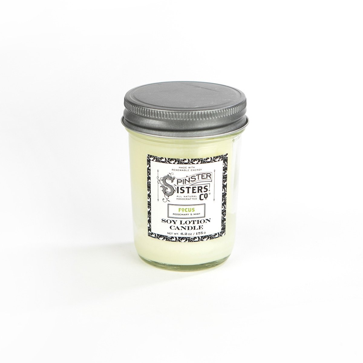 slide 1 of 1, Spinster Sisters Co. Focus Rosemary Mint Soy Lotion Candle, 6.2 oz