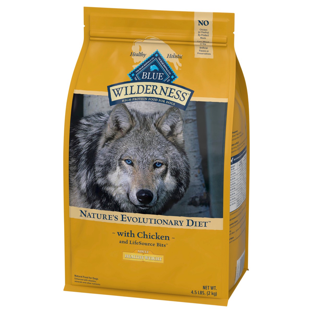 slide 10 of 13, Blue Buffalo Wilderness High Protein, Natural Adult Healthy Weight Dry Dog Food, Chicken 4.5-lb, 4.5 lb