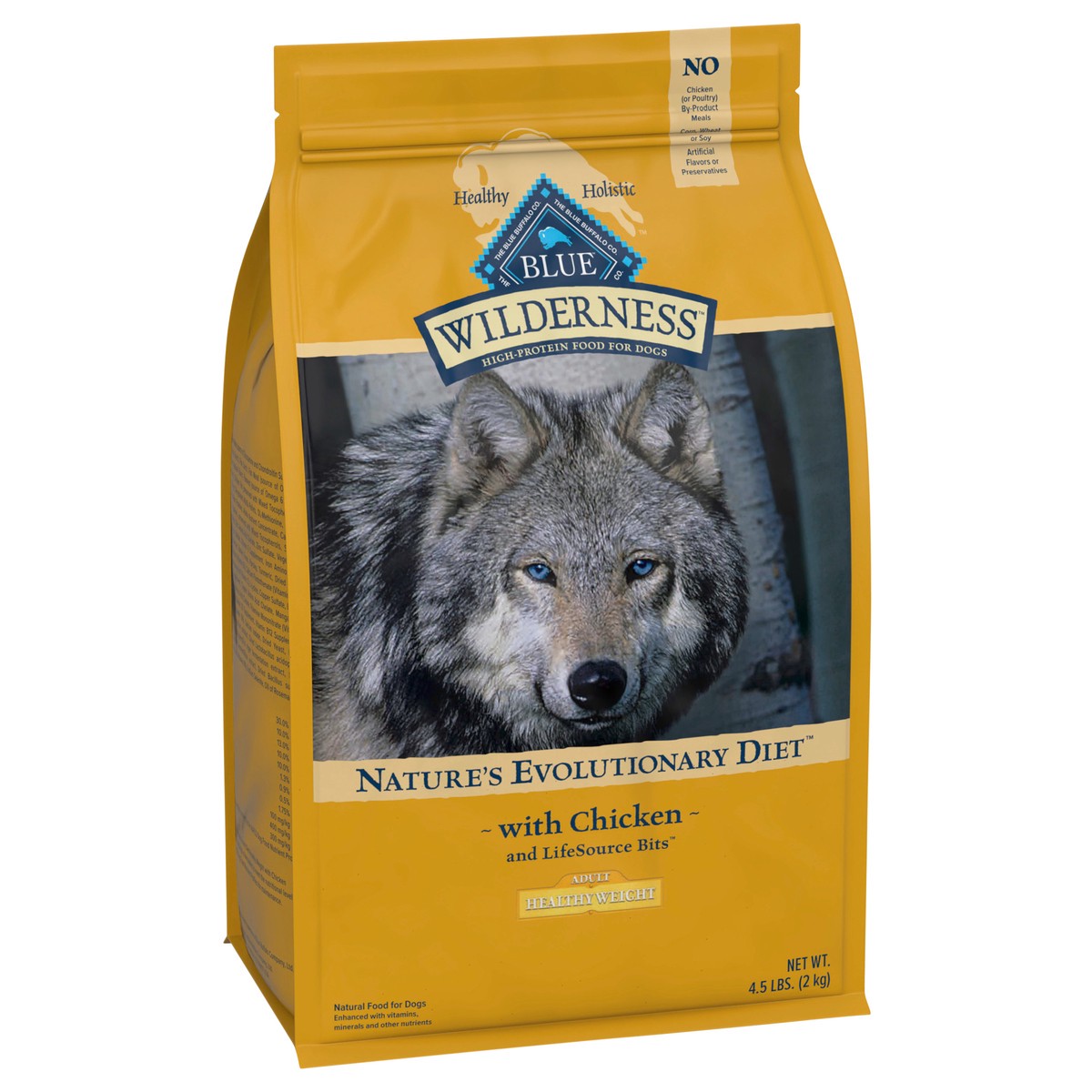 slide 8 of 13, Blue Buffalo Wilderness High Protein, Natural Adult Healthy Weight Dry Dog Food, Chicken 4.5-lb, 4.5 lb