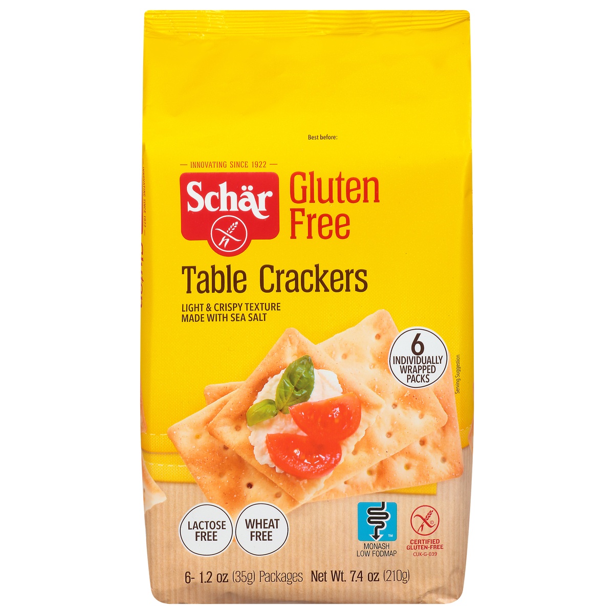 slide 1 of 3, Schär Gluten Free Table Crackers, 7.4 oz