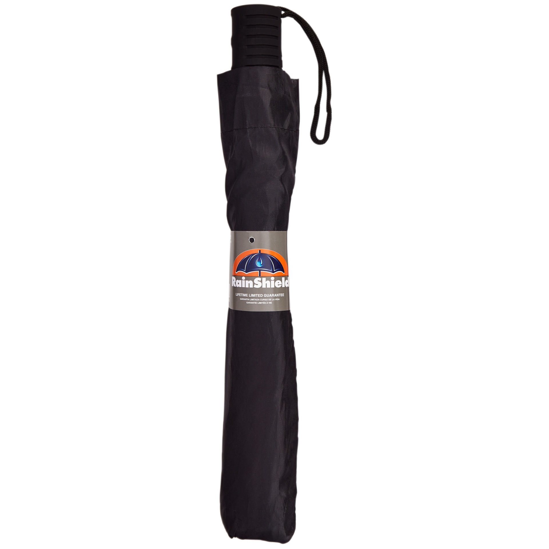 slide 1 of 2, Rite Aid RainShield Folding Automatic Umbrella, Black, 42 in, 1 ct