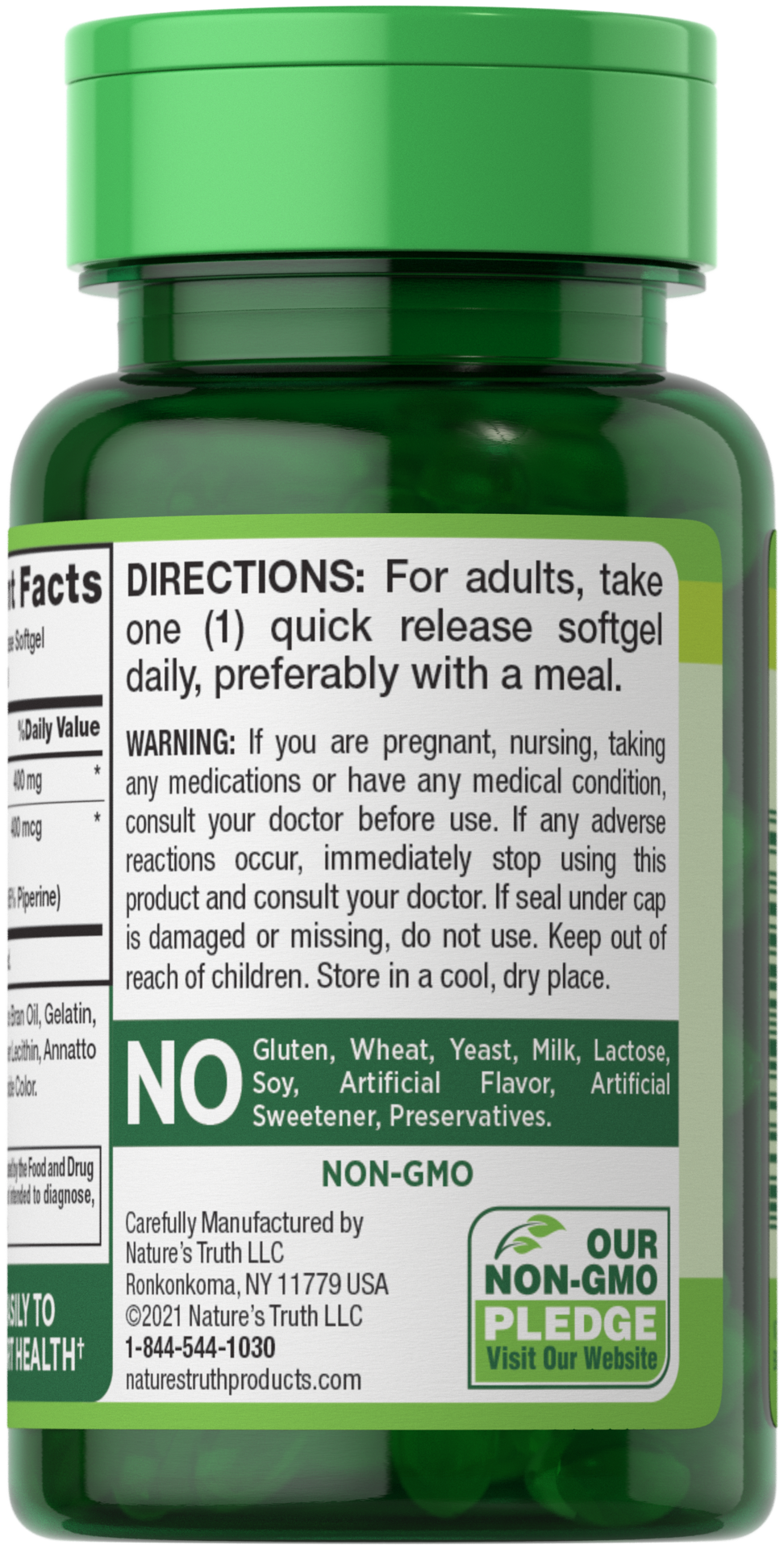 slide 3 of 4, Nature's Truth Maximum Strength CoQ-10 400 mg plus Black Pepper Extract, 40 ct