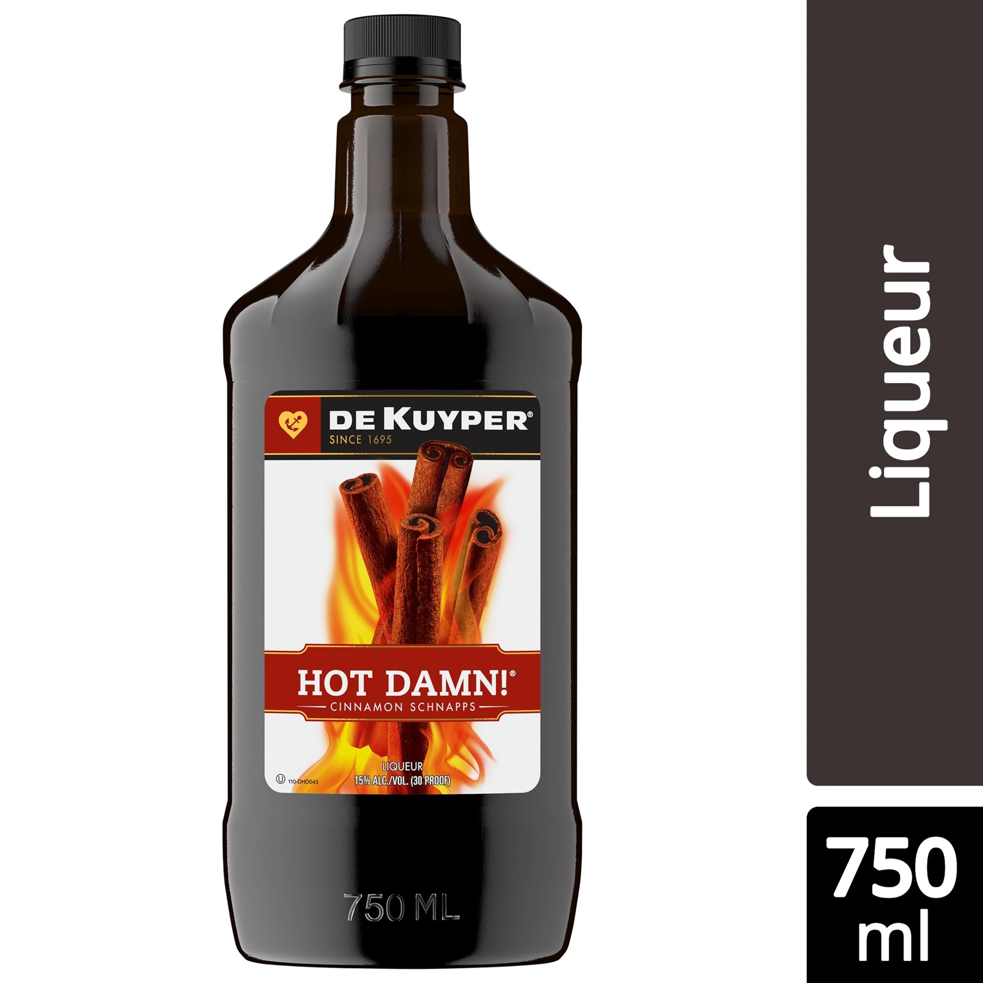 slide 1 of 2, DeKuyper Hot Damn! Cinnamon Schnapps Liqueur, 750 ml