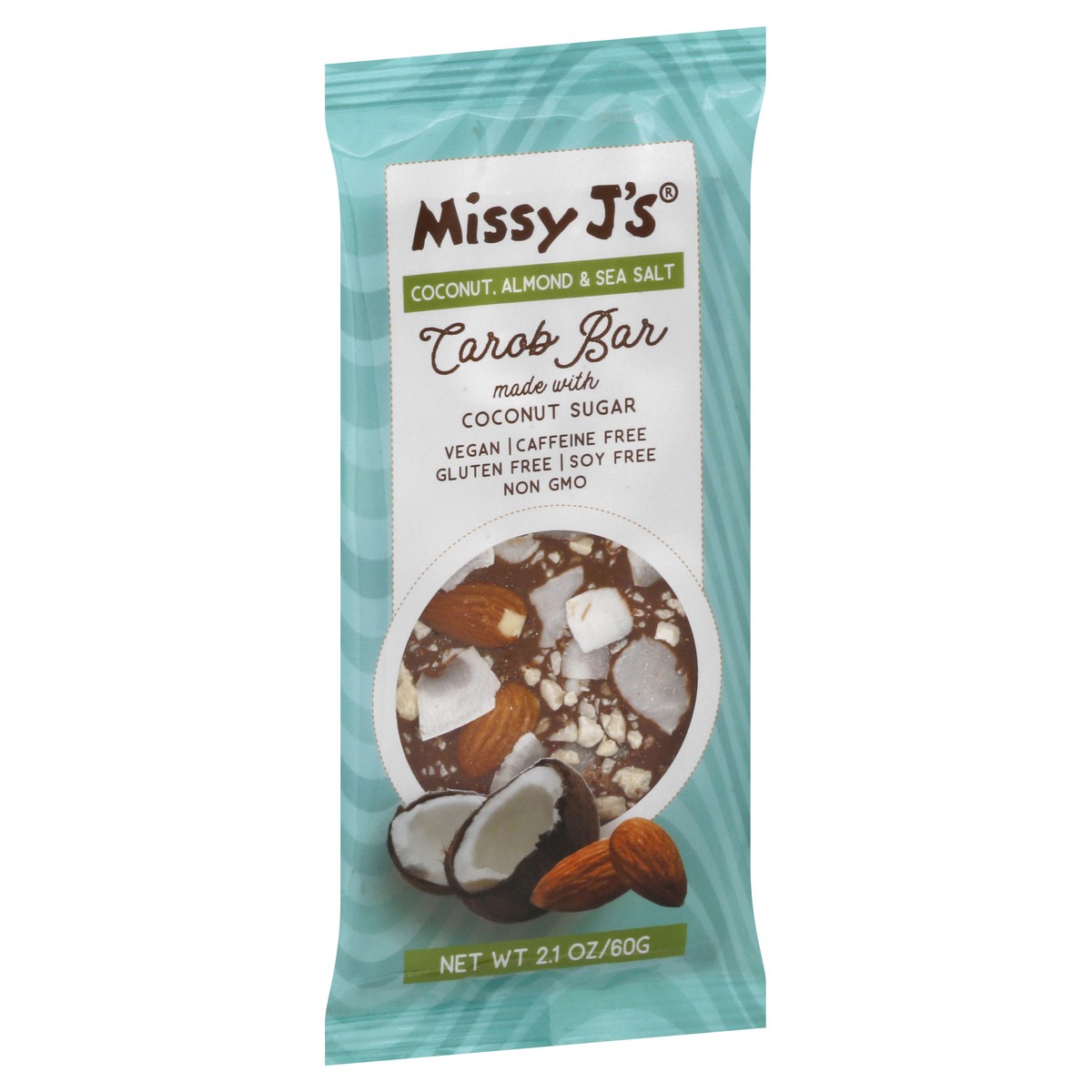 slide 2 of 10, Missy J's Carob Bar Coconut Almond Crunch, 