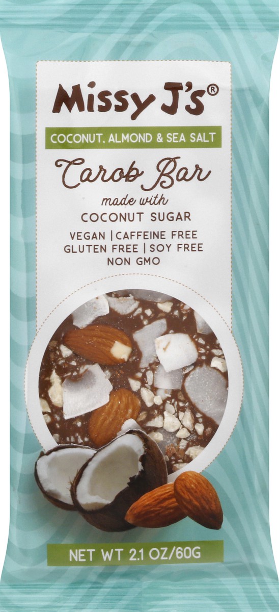 slide 9 of 10, Missy J's Carob Bar Coconut Almond Crunch, 