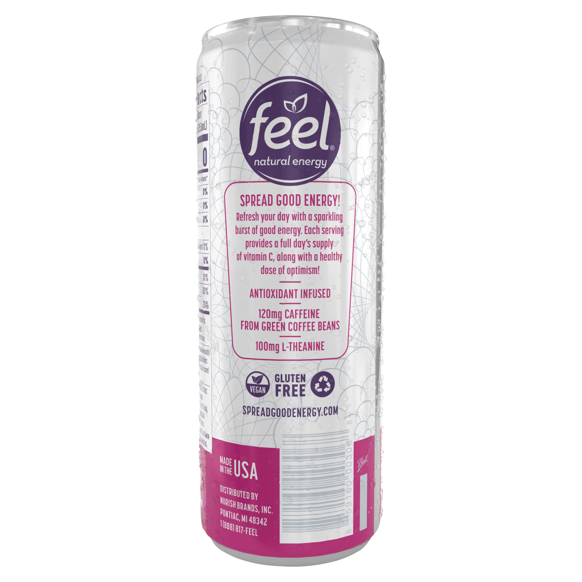 slide 7 of 9, Feel Natural Energy Bev Raspberry Lemona - 12 oz, 12 oz
