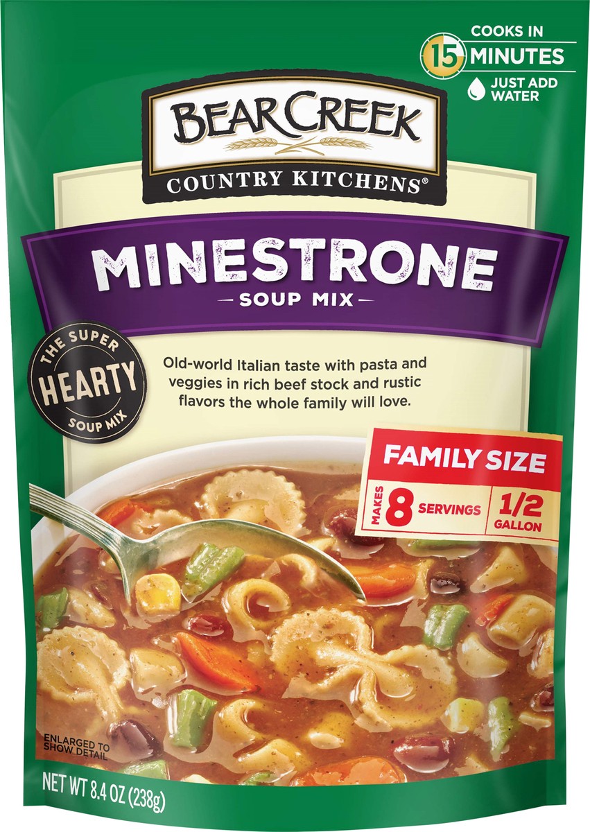 slide 7 of 7, Bear Creek Country Kitchens Minestrone Soup Mix Family Size, 8.4 oz