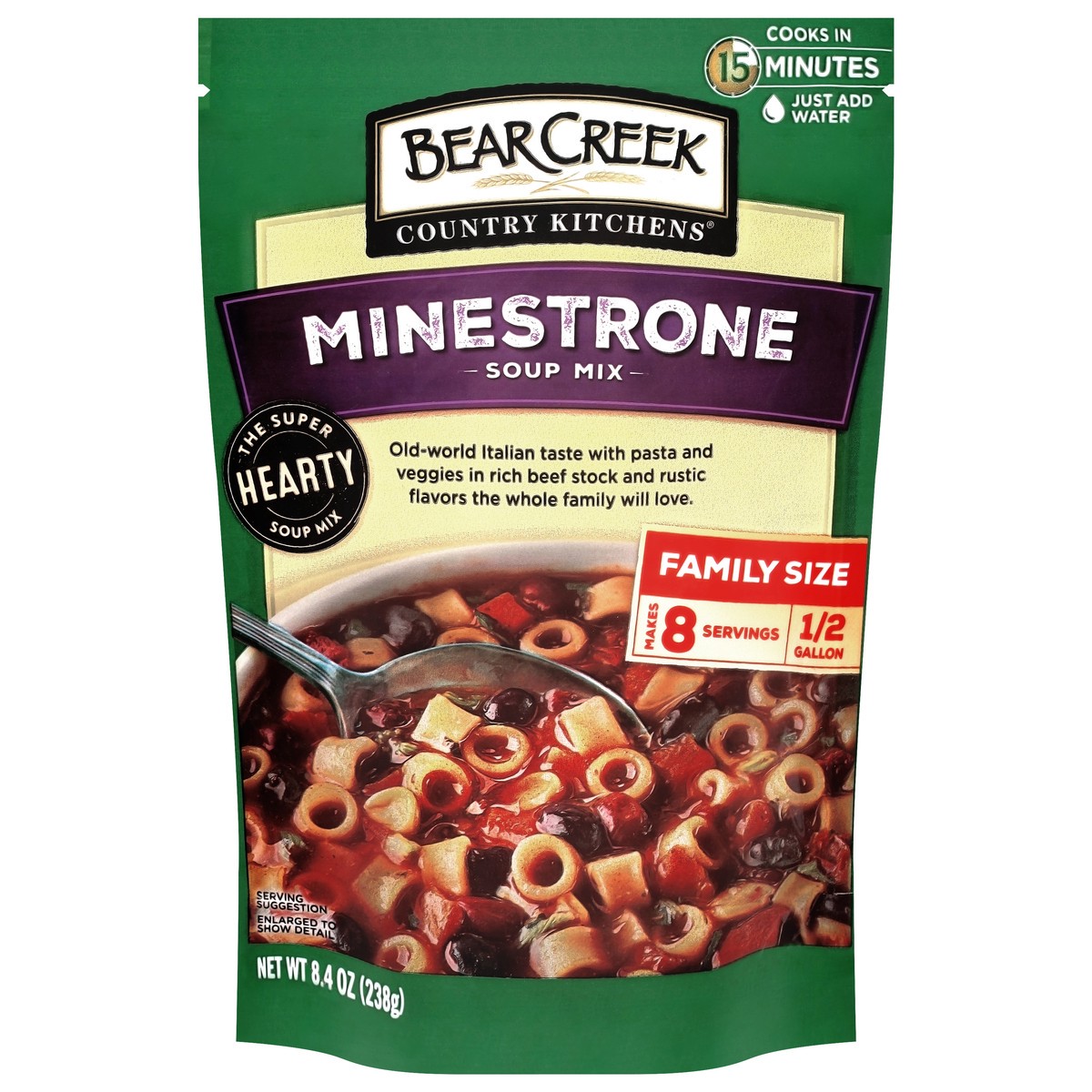 slide 1 of 7, Bear Creek Country Kitchens Minestrone Soup Mix Family Size, 8.4 oz
