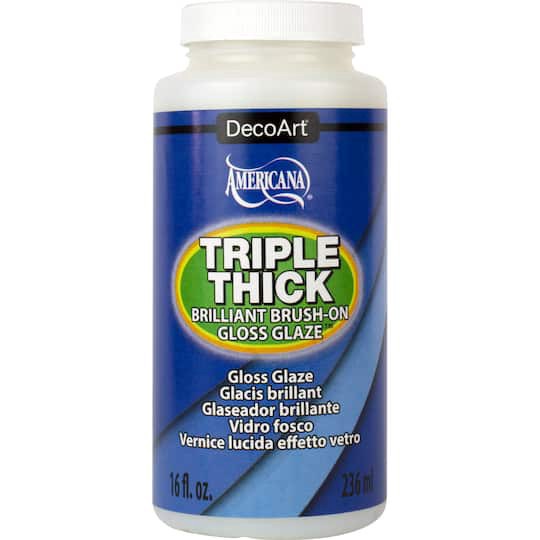 slide 1 of 3, Decoart Americana Triple Thick Brilliant Brush-On Gloss Glaze, 16 fl oz