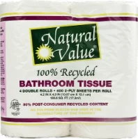 Natural Value 100% Recycled Bath Tissue
