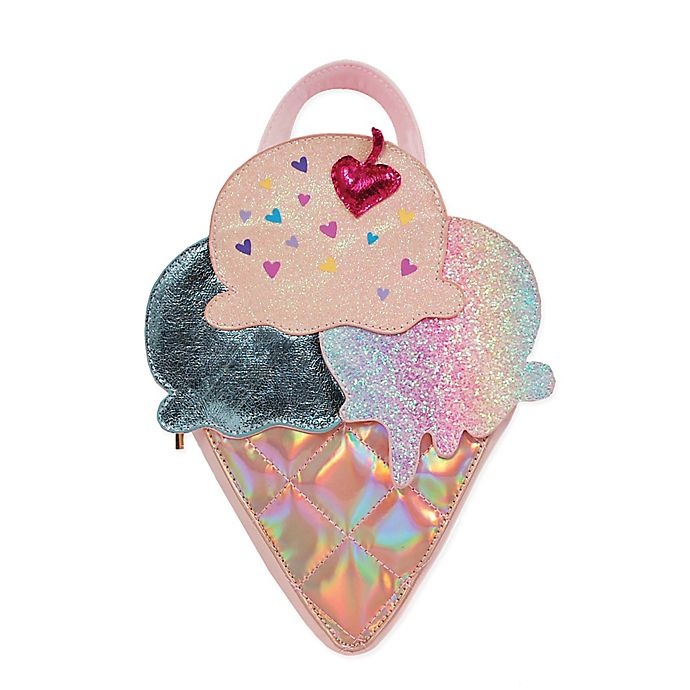 slide 1 of 1, OMG Accessories Sequin Ice Cream Mini Backpack - Pink, 1 ct