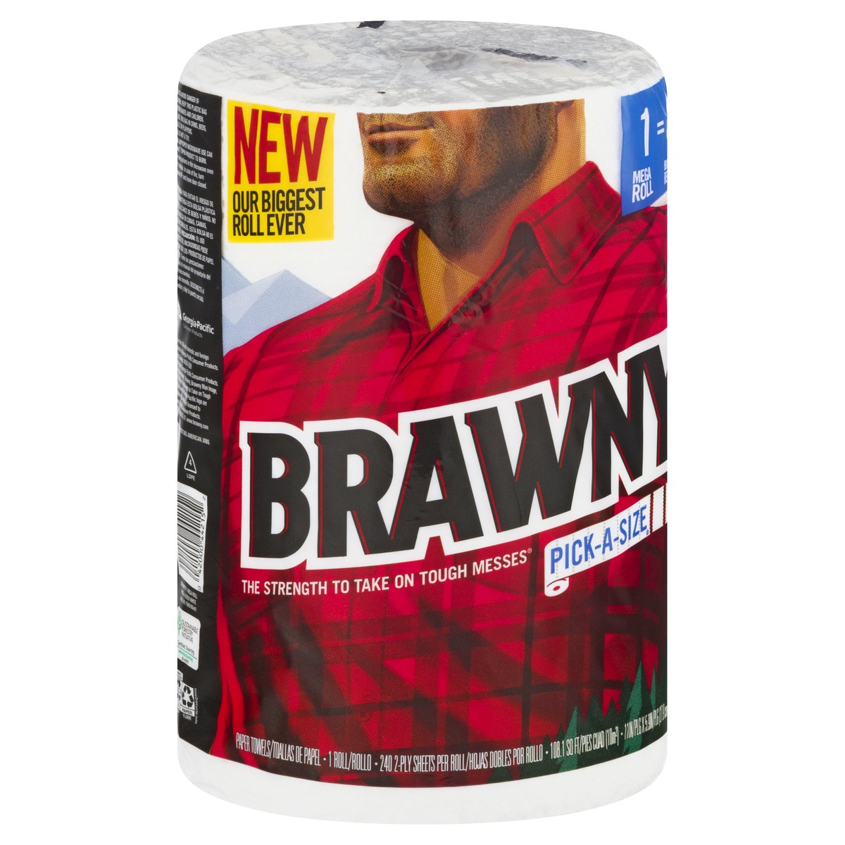 slide 7 of 9, Brawny Pick-A-Size Mega Rolls 2-Ply Paper Towels 1 ea, 1 ct