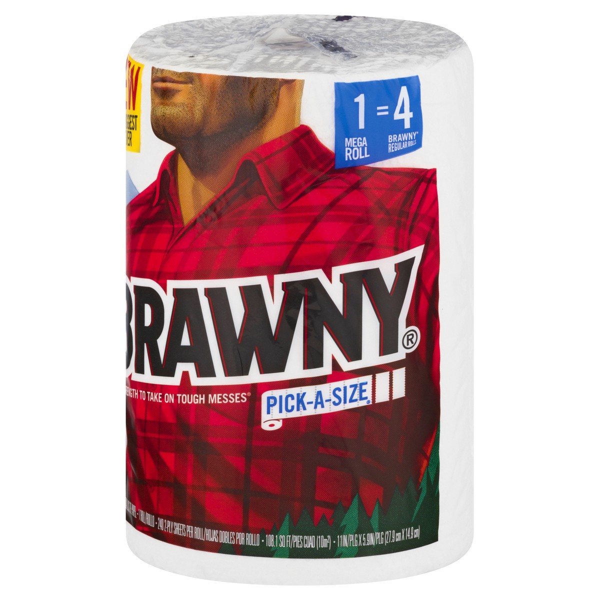 slide 6 of 9, Brawny Pick-A-Size Mega Rolls 2-Ply Paper Towels 1 ea, 1 ct