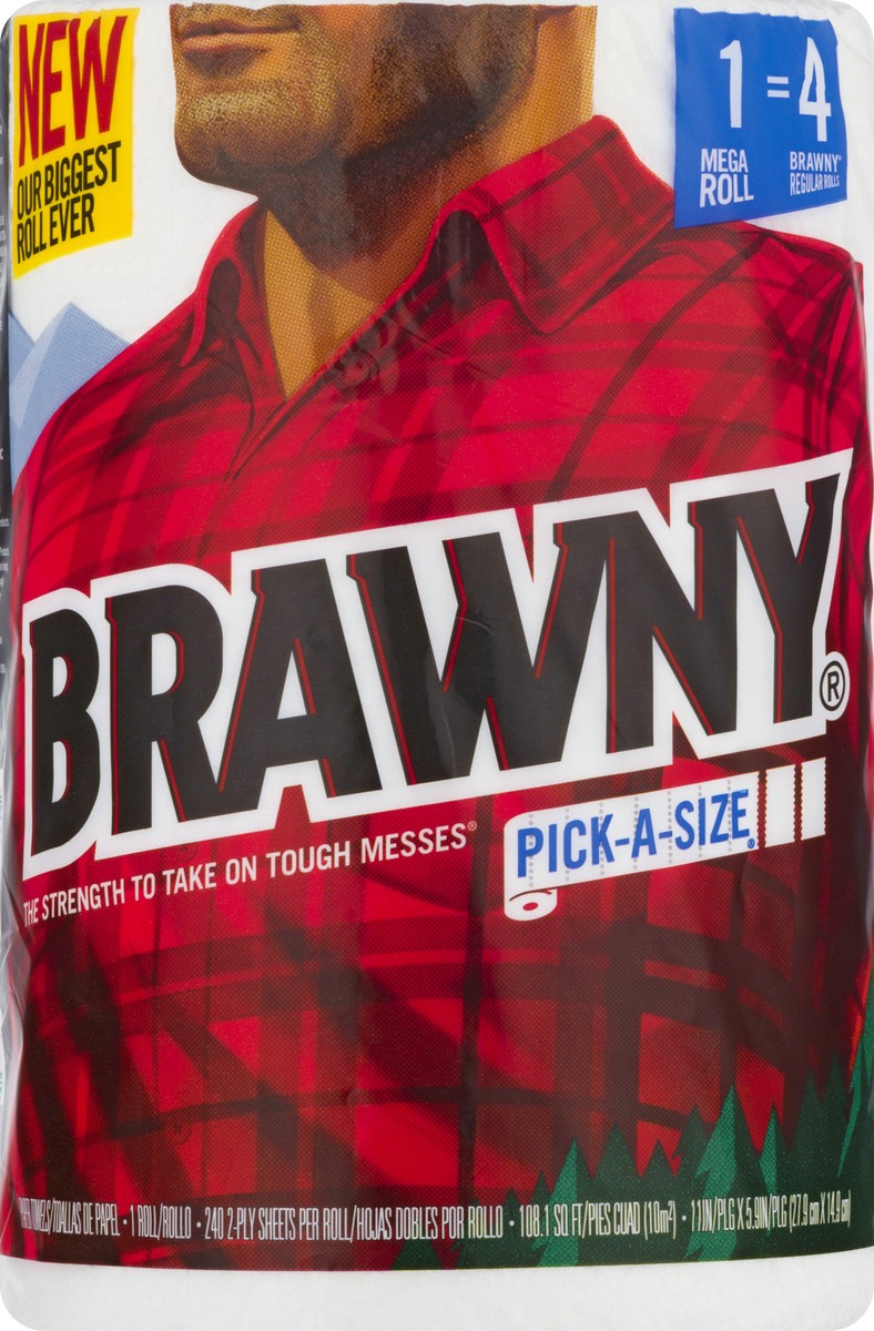 slide 5 of 9, Brawny Pick-A-Size Mega Rolls 2-Ply Paper Towels 1 ea, 1 ct