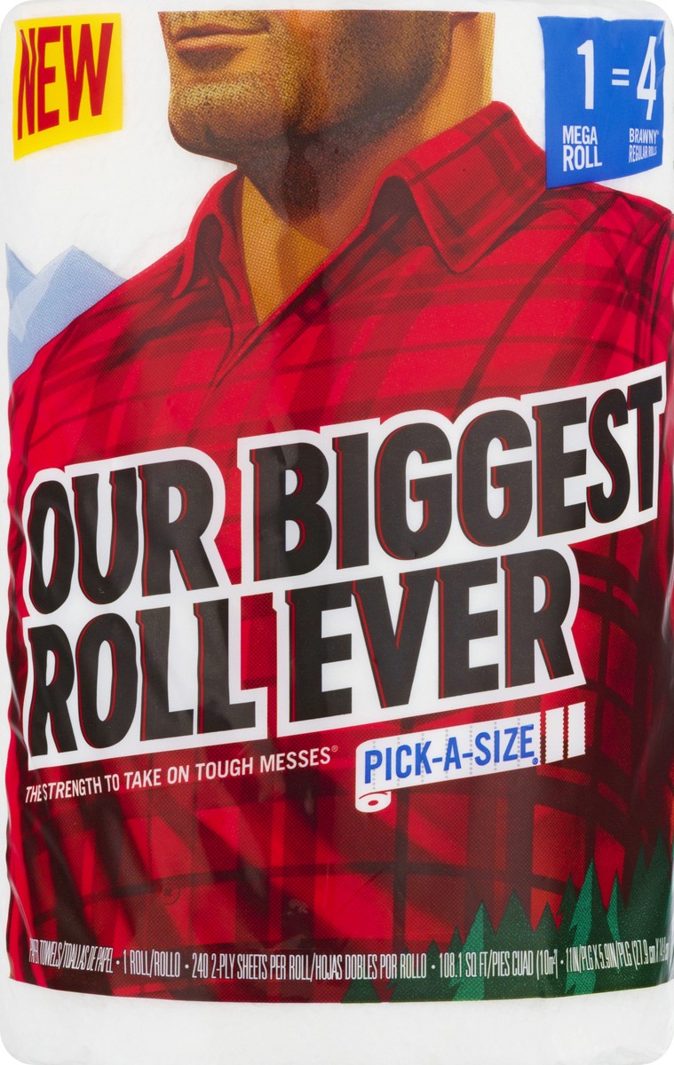 slide 4 of 9, Brawny Pick-A-Size Mega Rolls 2-Ply Paper Towels 1 ea, 1 ct