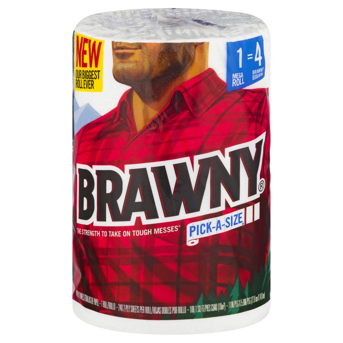 slide 9 of 9, Brawny Pick-A-Size Mega Rolls 2-Ply Paper Towels 1 ea, 1 ct