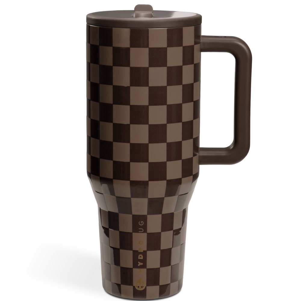 slide 1 of 1, Hydrojug Stainless Steel Traveler - Autumn Checkers, 40 oz