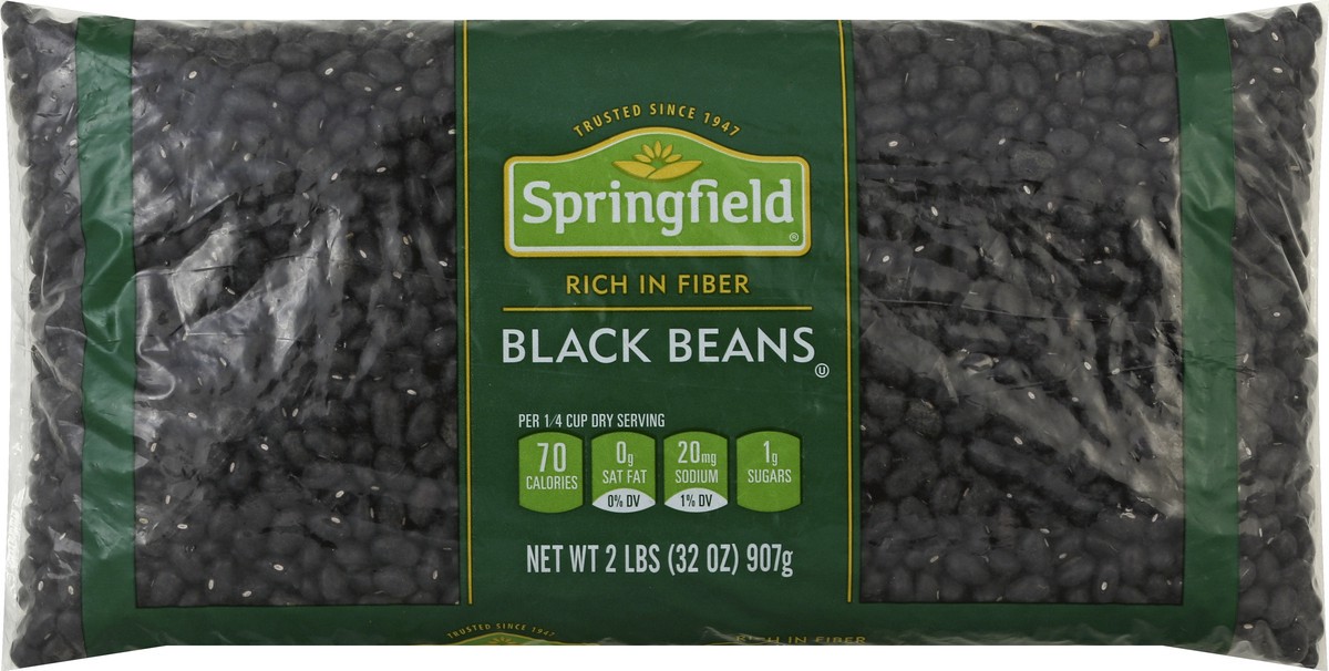 slide 5 of 6, Springfield Black Beans, 32 oz