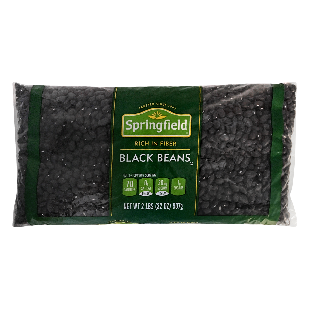 slide 1 of 6, Springfield Black Beans, 32 oz