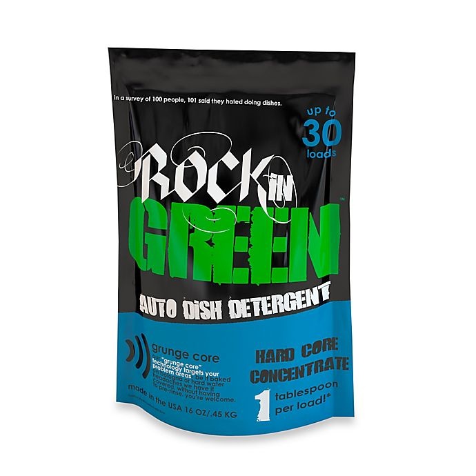 slide 1 of 1, Rockin' Green Auto Dish Detergent - Natural Lemon Scent, 16 oz