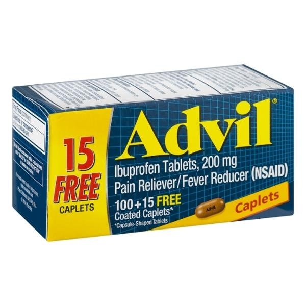 slide 1 of 1, Advil Ibuprofen Tablets, 115 ct
