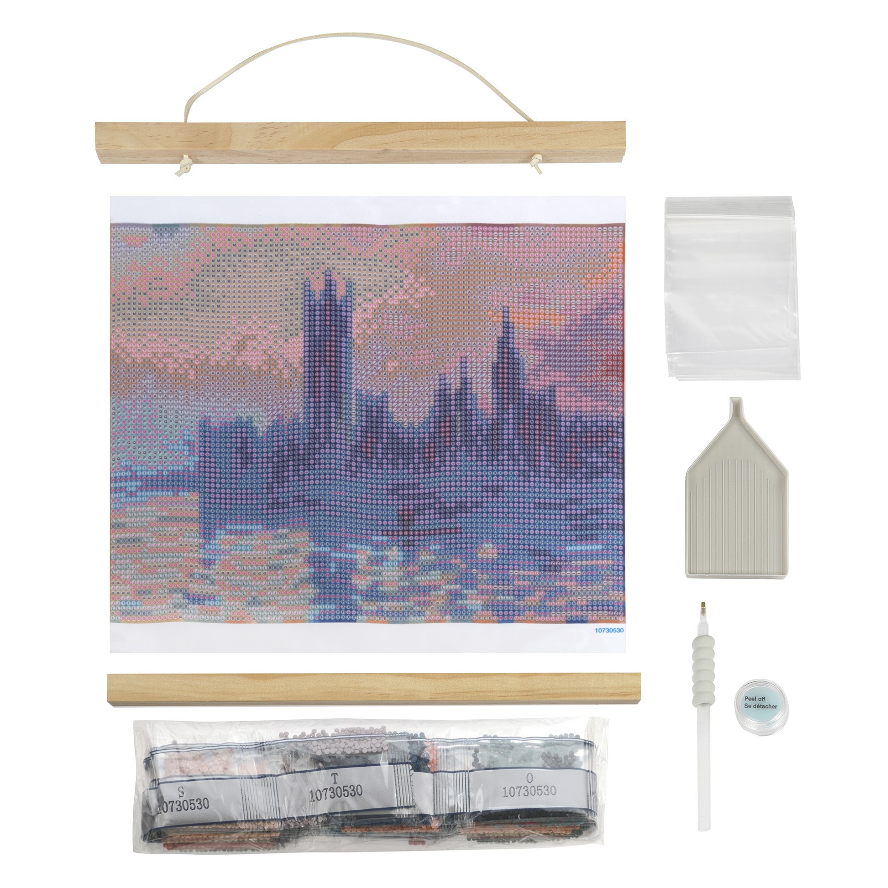 slide 3 of 6, Houses Of Parliament With Frame Diamond Art Kit By Make Market, 8.5 in x 11 in