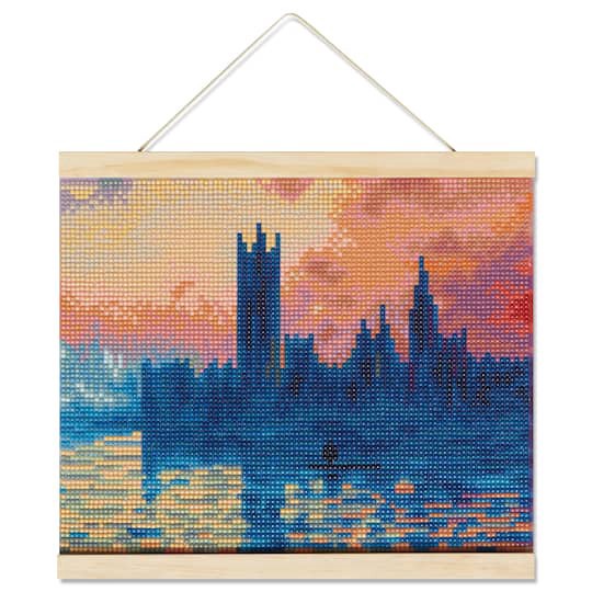 slide 1 of 6, Houses Of Parliament With Frame Diamond Art Kit By Make Market, 8.5 in x 11 in