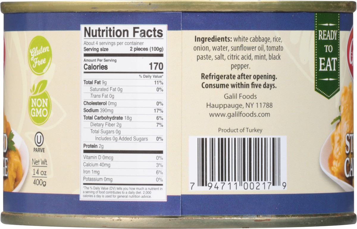 slide 4 of 9, Galil Stuffed Cabbage, 14 oz