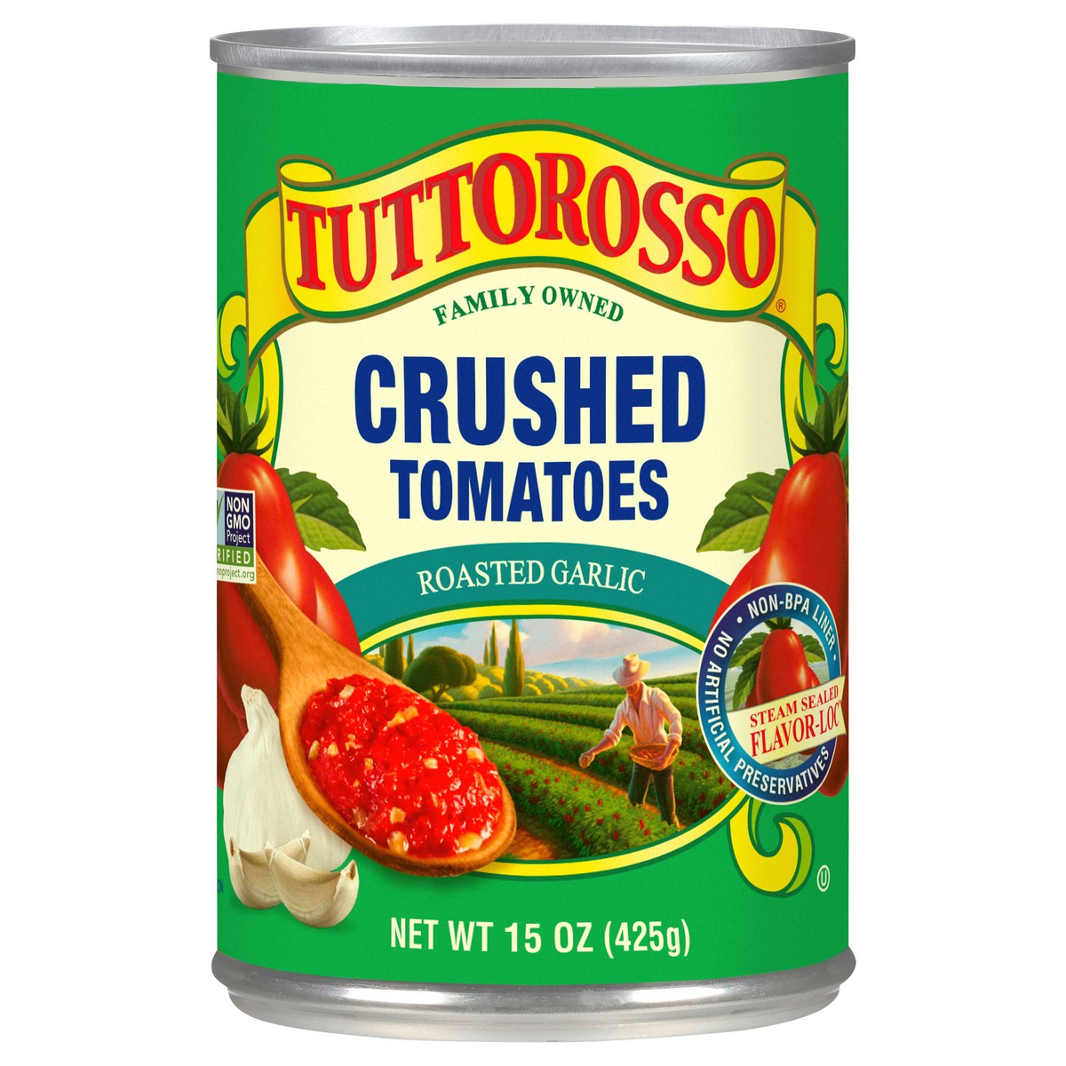 slide 7 of 9, Tuttorosso Roasted Garlic Crushed Tomatoes 15 oz, 15 oz