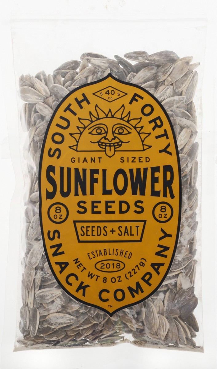 slide 4 of 9, South Forty Snack Company Giant Sized Salt Sunflower Seed 8 oz, 8 oz