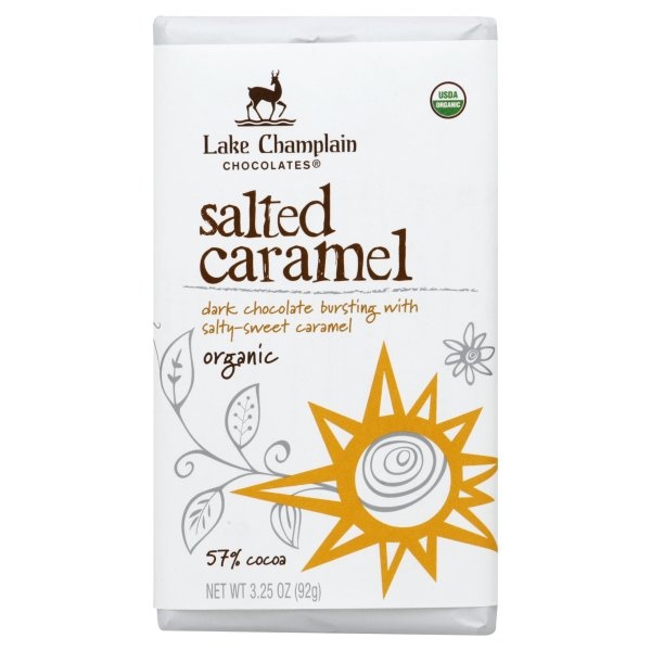 slide 1 of 1, Lake Champlain Salted Caramel Dark Chocolate Bar, 3.25 oz