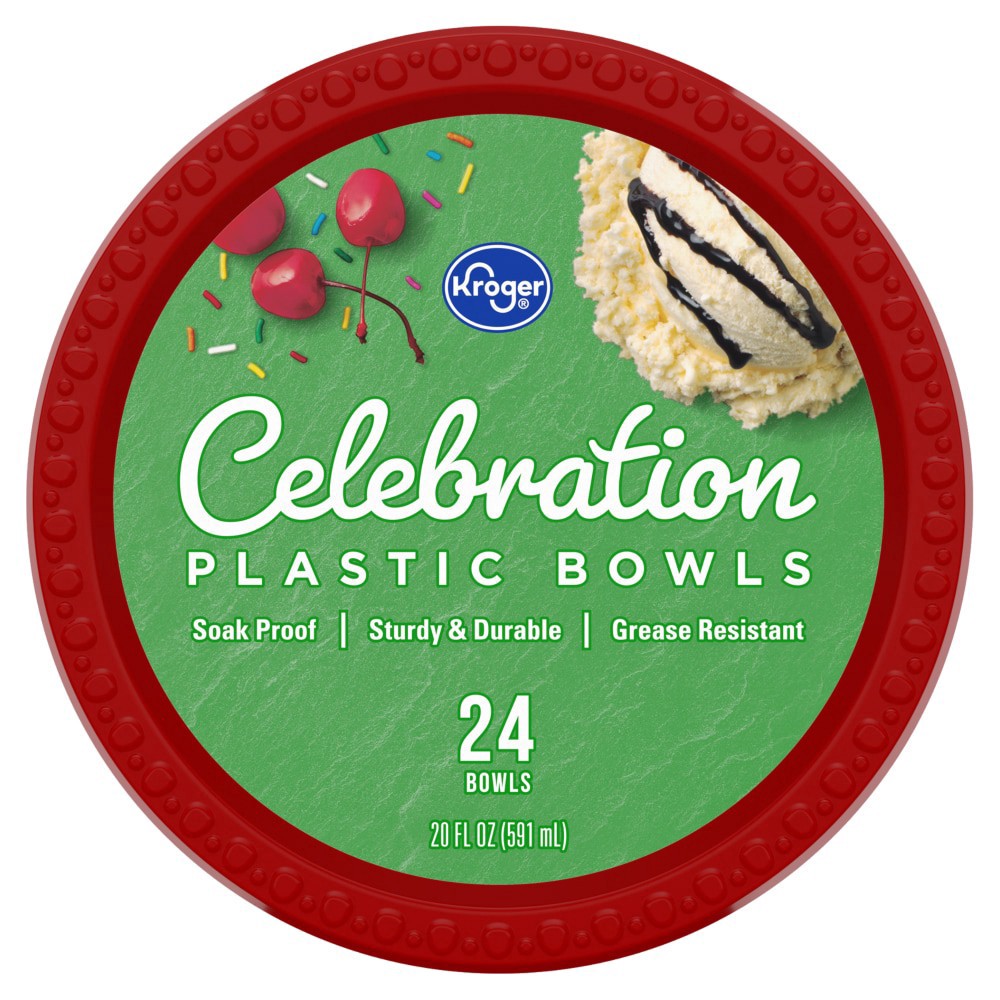 slide 1 of 2, Kroger Celebration Plastic Bowls, 24 ct