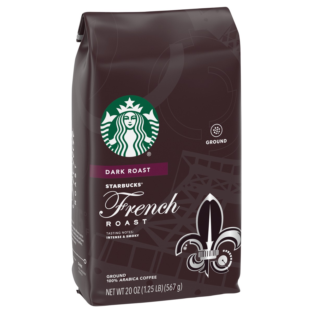 slide 7 of 9, Starbucks Ground Coffee—Dark Roast Coffee—French Roast—100% Arabica—1 bag - 20 oz, 20 oz