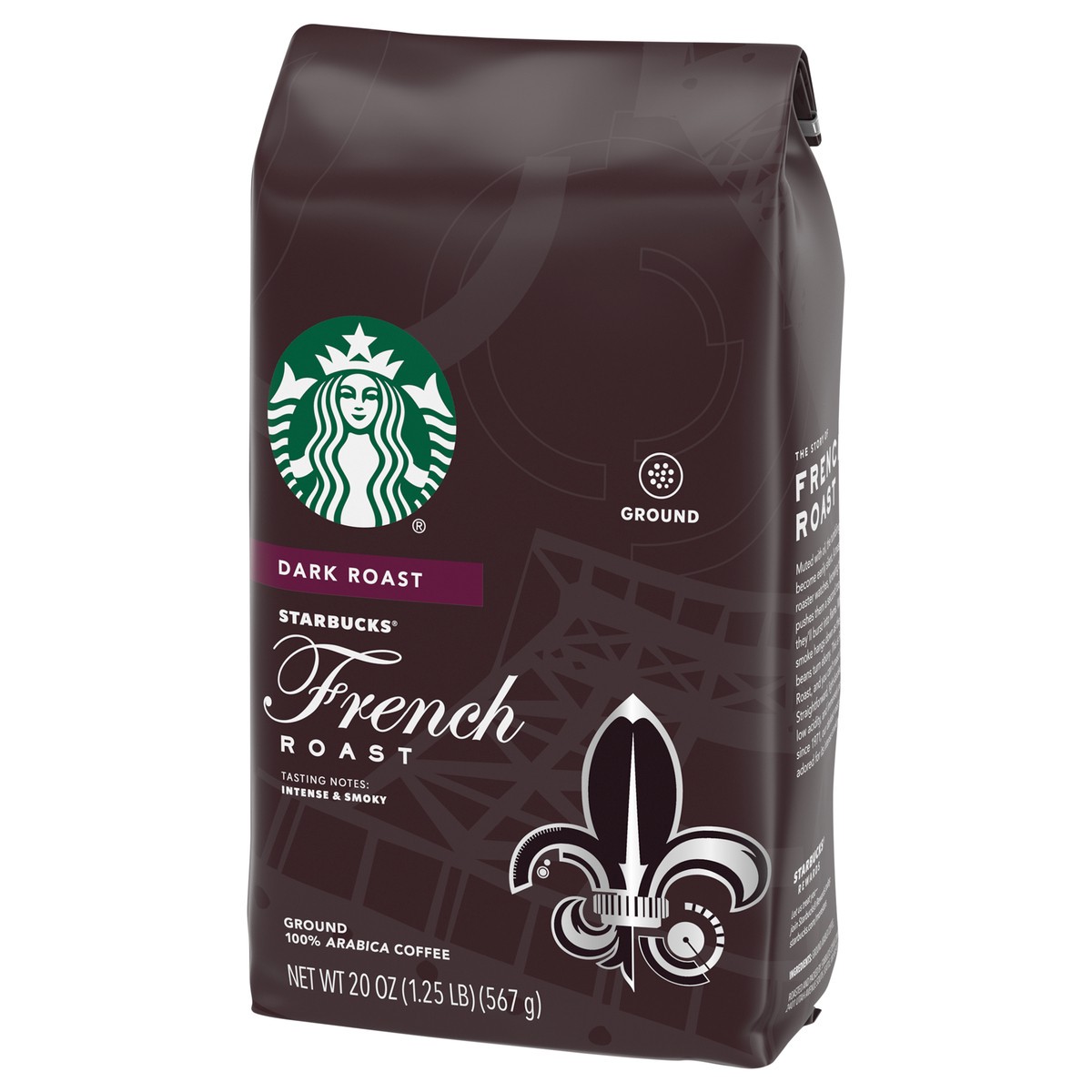 slide 8 of 9, Starbucks Ground Coffee—Dark Roast Coffee—French Roast—100% Arabica—1 bag - 20 oz, 20 oz