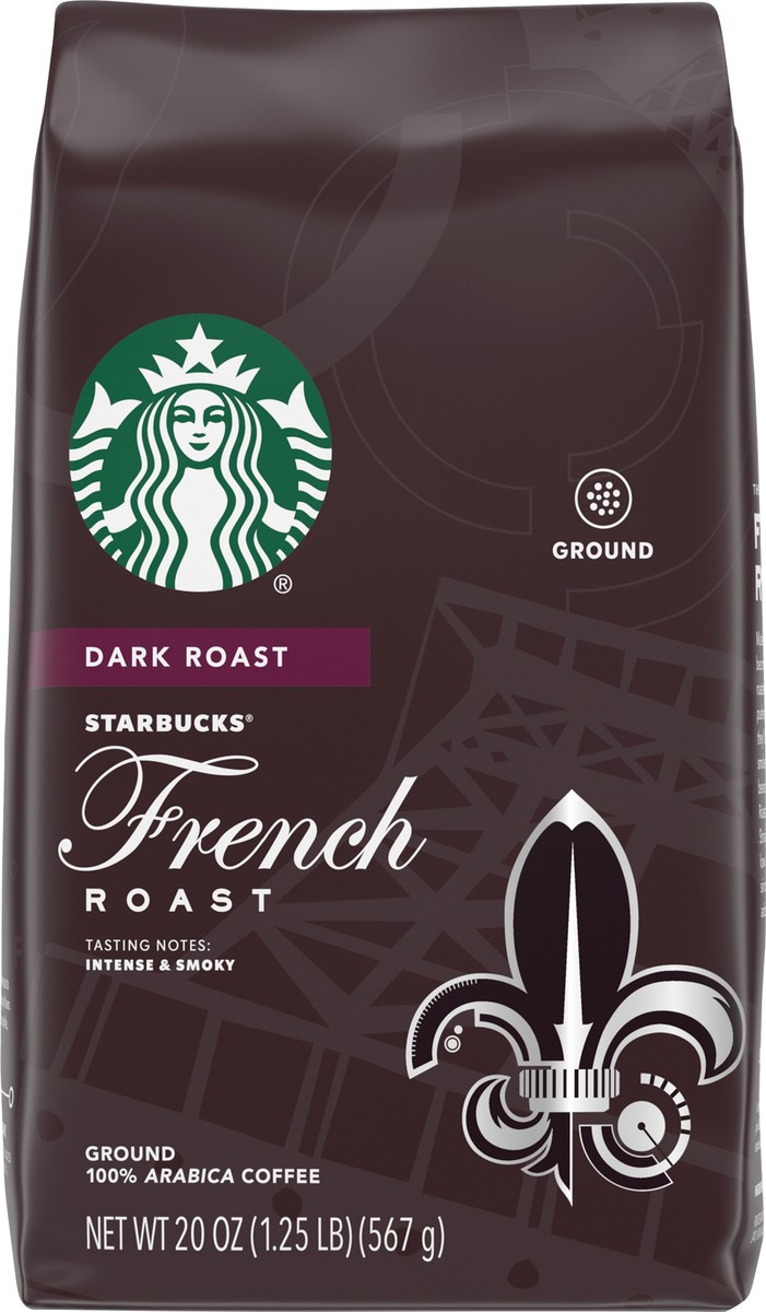 slide 2 of 9, Starbucks Ground Coffee—Dark Roast Coffee—French Roast—100% Arabica—1 bag - 20 oz, 20 oz