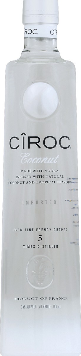 slide 3 of 3, CIROC Coconut, 750 mL (Made with Vodka Infused with Natural Flavors), 750 ml