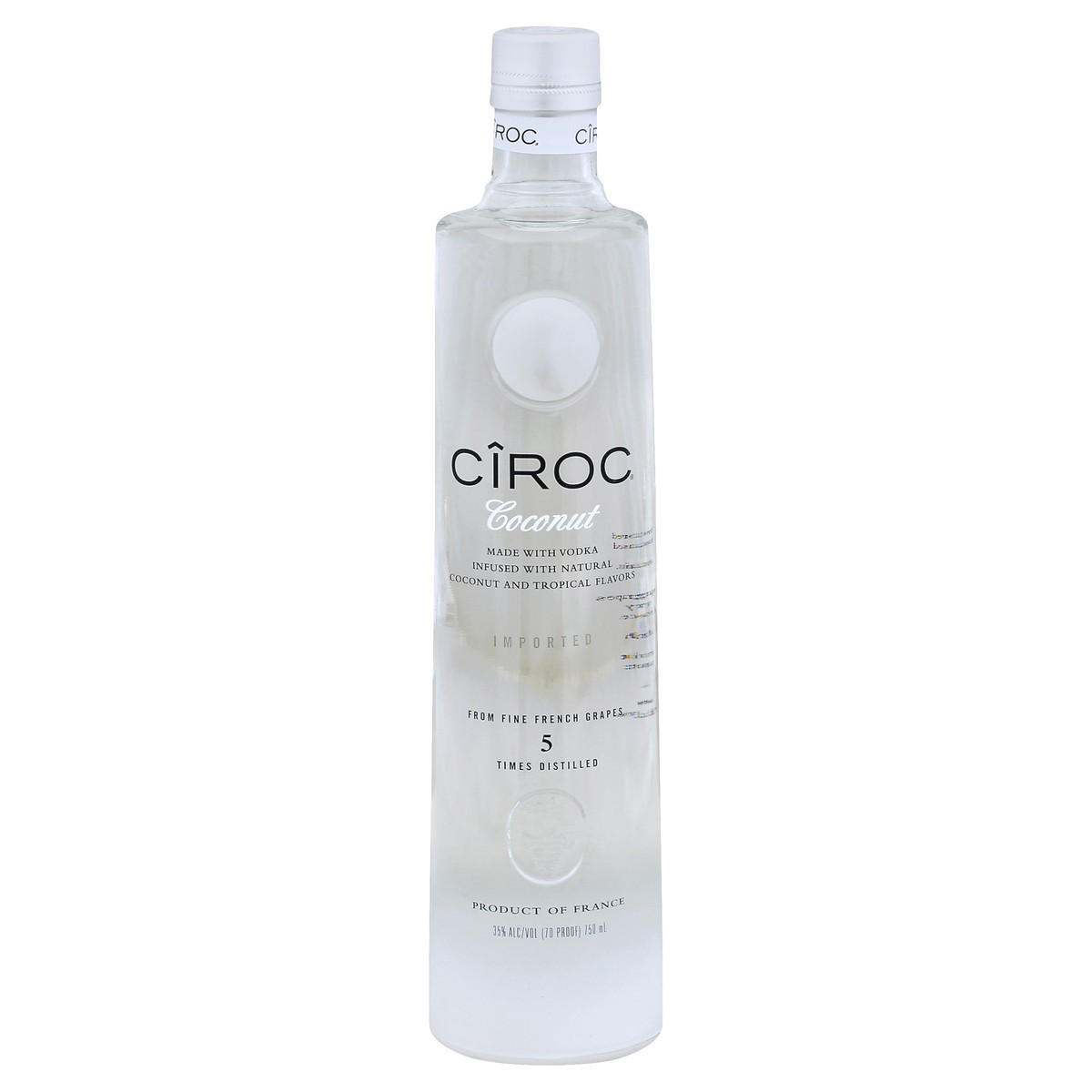 slide 2 of 3, CIROC Coconut, 750 mL (Made with Vodka Infused with Natural Flavors), 750 ml