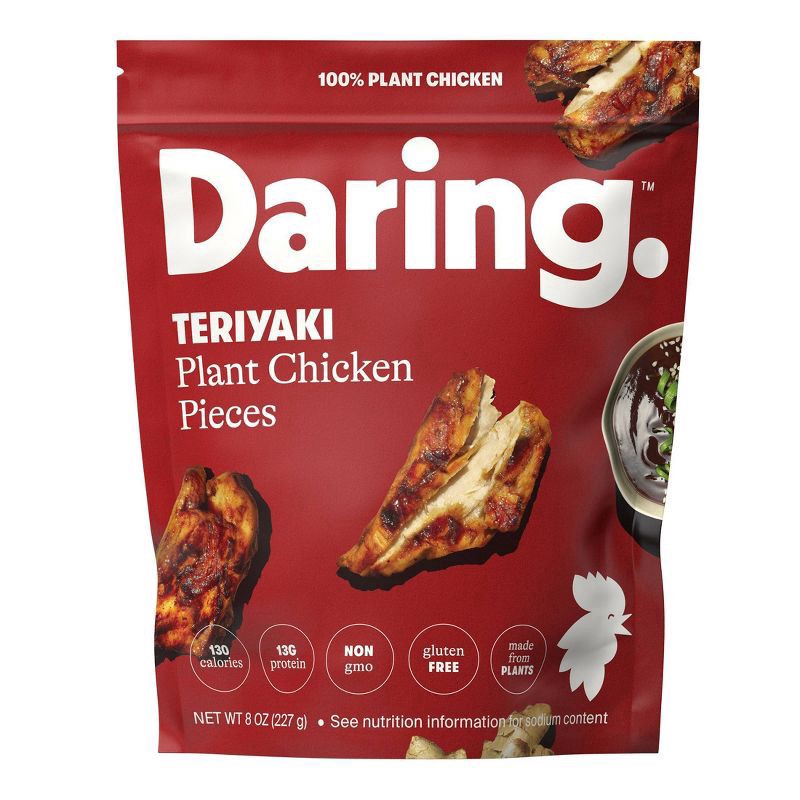 slide 1 of 3, Daring Teriyaki Plant Chicken Pieces 8 oz, 8 oz