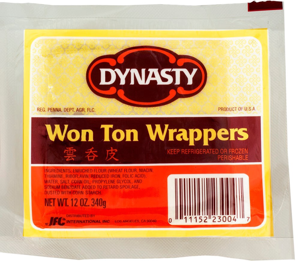 slide 1 of 2, Dynasty Won Ton Wrappers, 12 oz