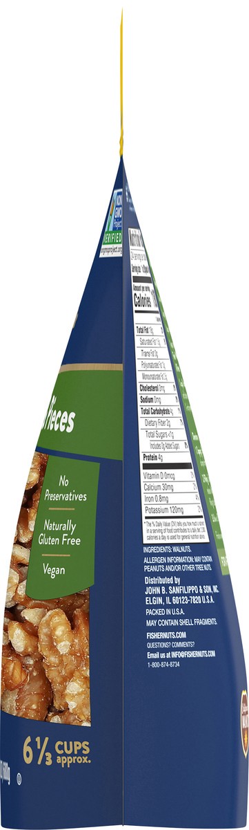 slide 8 of 9, Fisher Chef's Naturals Walnut Halves & Pieces 24 oz. Bag, 24 oz