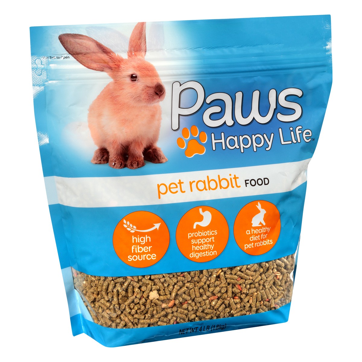 slide 3 of 9, Paws Happy Life Pet Rabbit Food 4 lb Bag, 4 lb