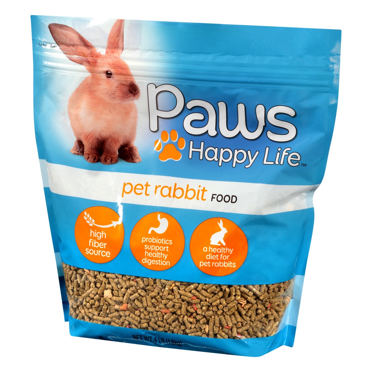 slide 2 of 9, Paws Happy Life Pet Rabbit Food 4 lb Bag, 4 lb