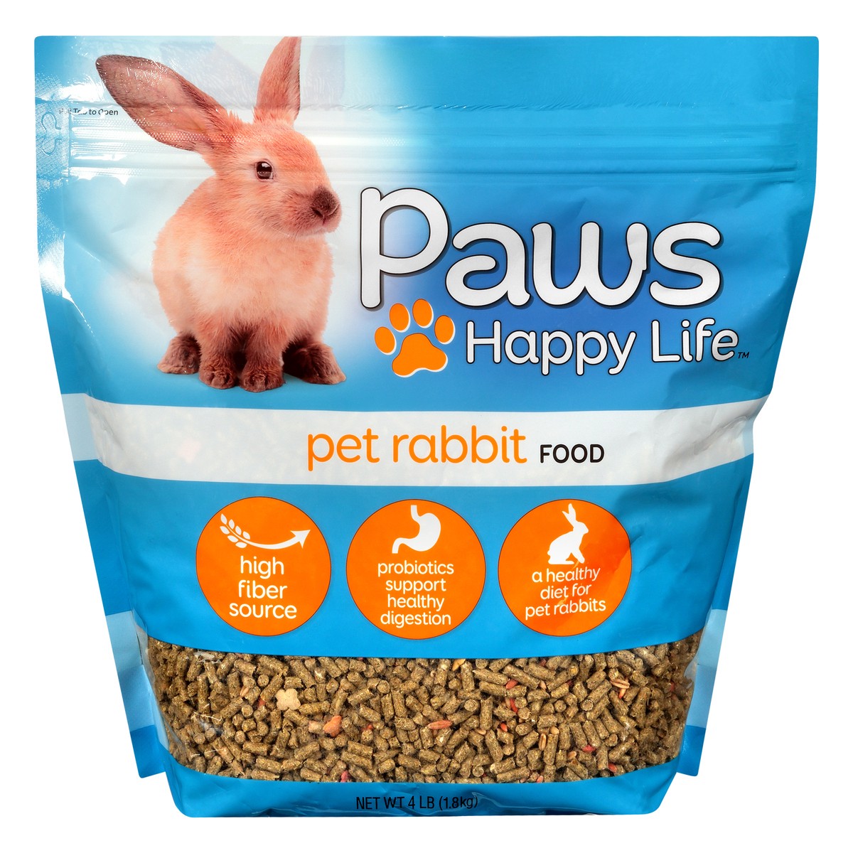 slide 1 of 6, Paws Happy Life Pet Rabbit Food 4 lb, 4 lb