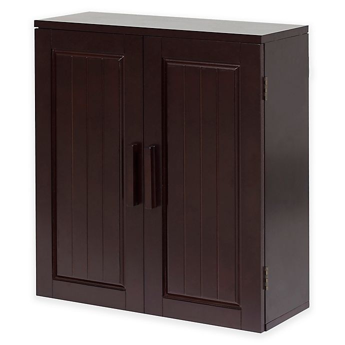 slide 1 of 2, Elegant Home Fashions Rachel Wall Cabinet - Dark Espresso, 1 ct