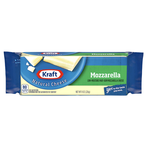 slide 1 of 1, Kraft Low Moisture Part Skim Mozzarella Cheese, 8 oz