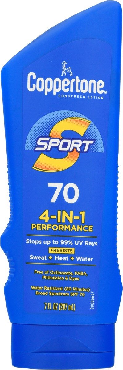 slide 3 of 9, Coppertone Sport SPF 70 4-In-1 Performance Sunscreen Lotion 7 fl oz, 1 ct